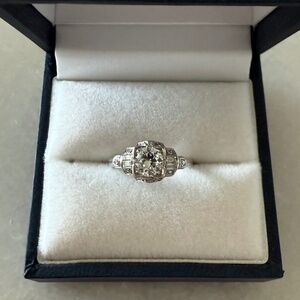 Platinum diamond engagement ring